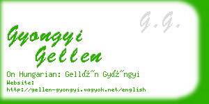 gyongyi gellen business card